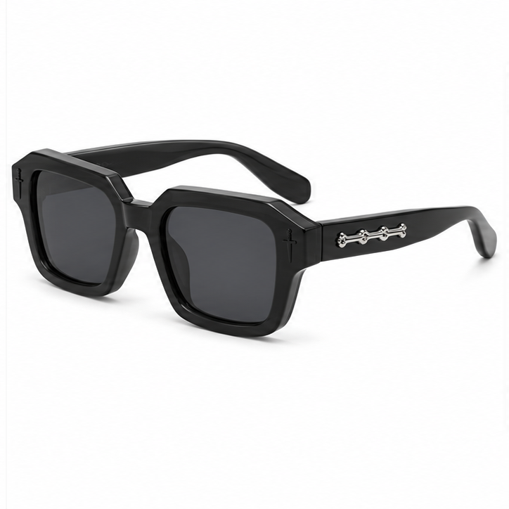 Bone Detail Square Sunglasses