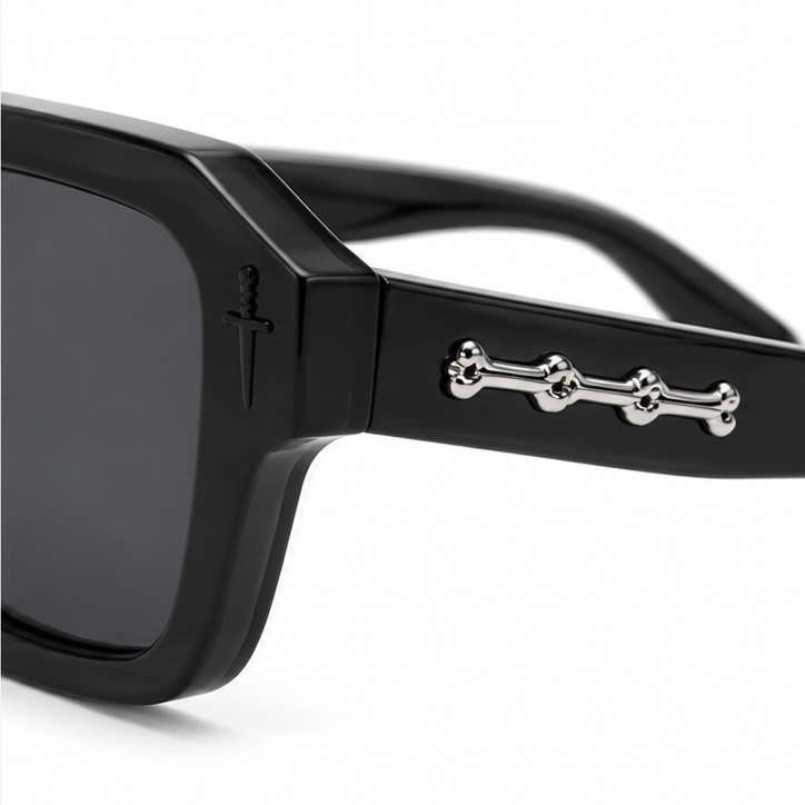Bone Detail Square Sunglasses